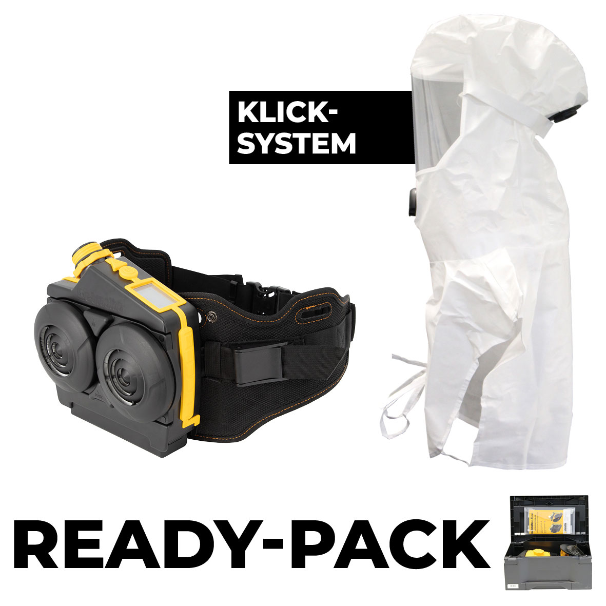Ready Pack e-breathe e-Flow  PRO mit e-breathe Laborhaube AV Gen. 1.0 - Limited-Use 