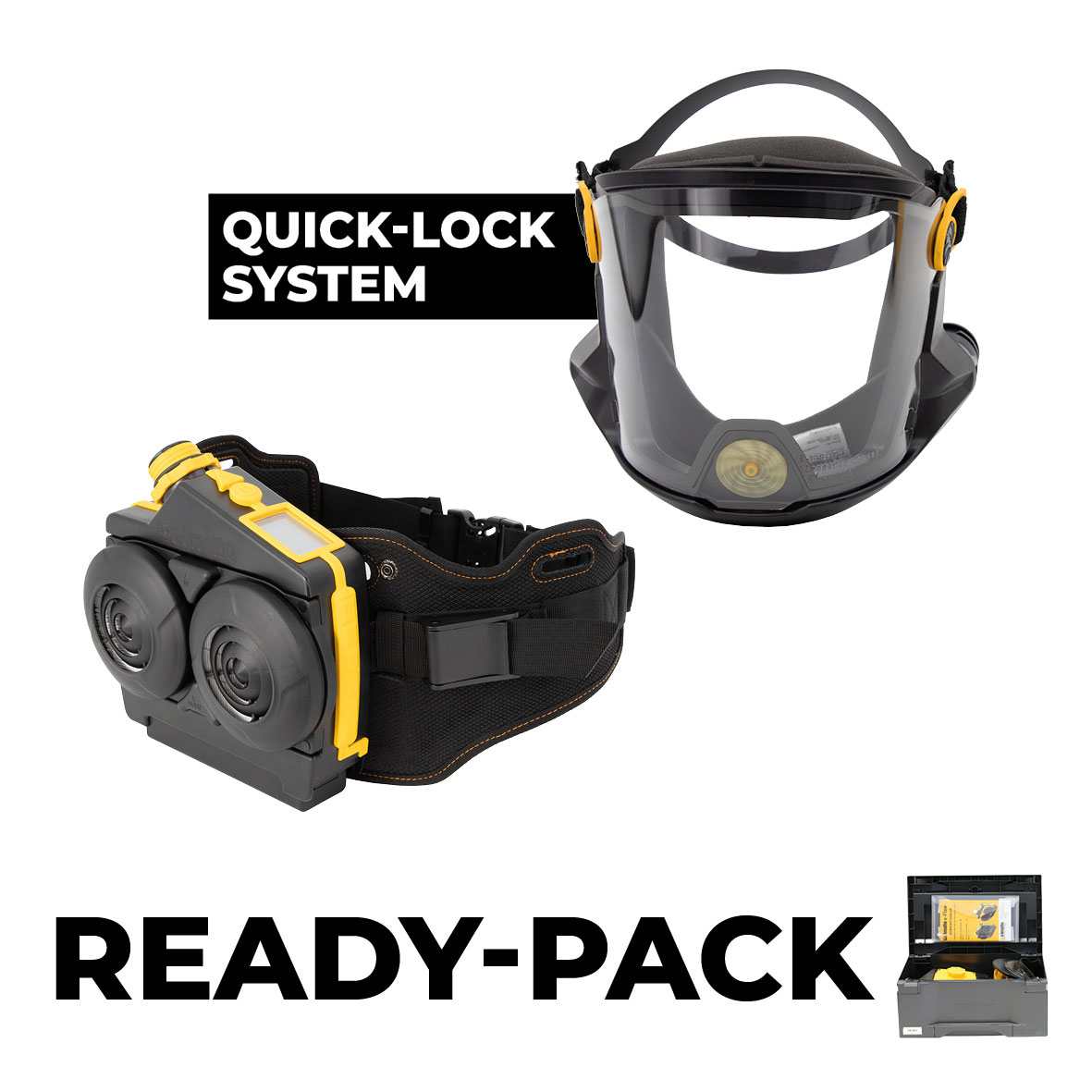 Ready-Pack e-breathe e-Flow PRO PAD-Box mit Multimask PRO² Klick Foam 