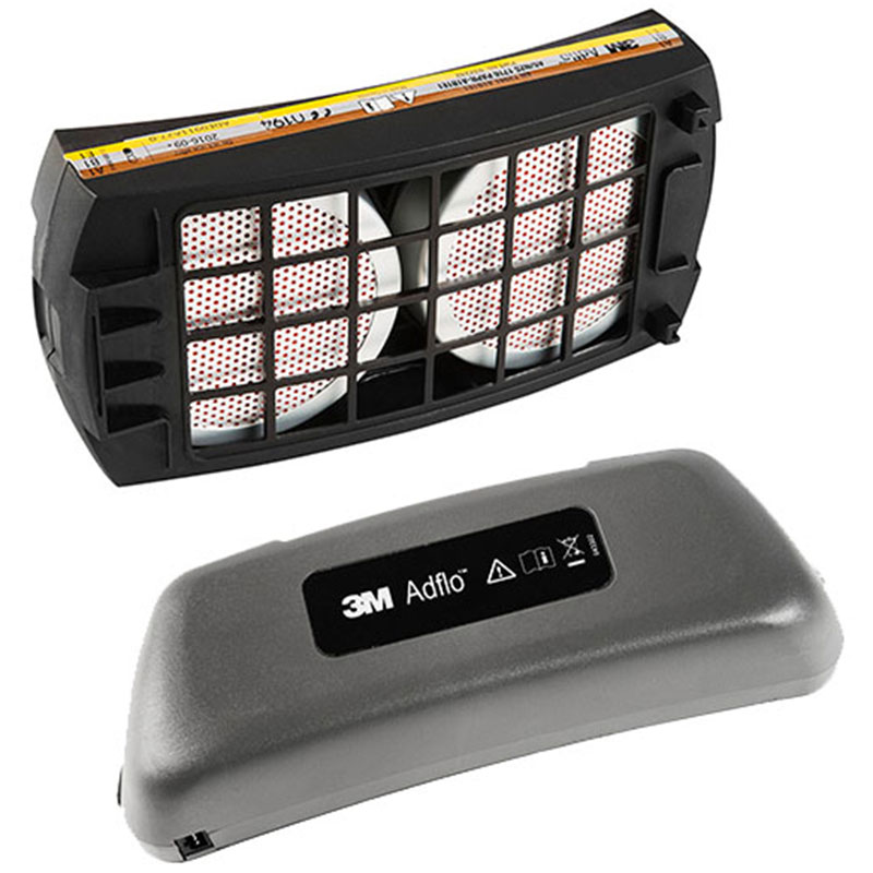 3M Adflo Gasfilter Aufrüstsatz: Filter A1B1E1 und Hochleistungs Lithium-Ionen-Batterie (837301)