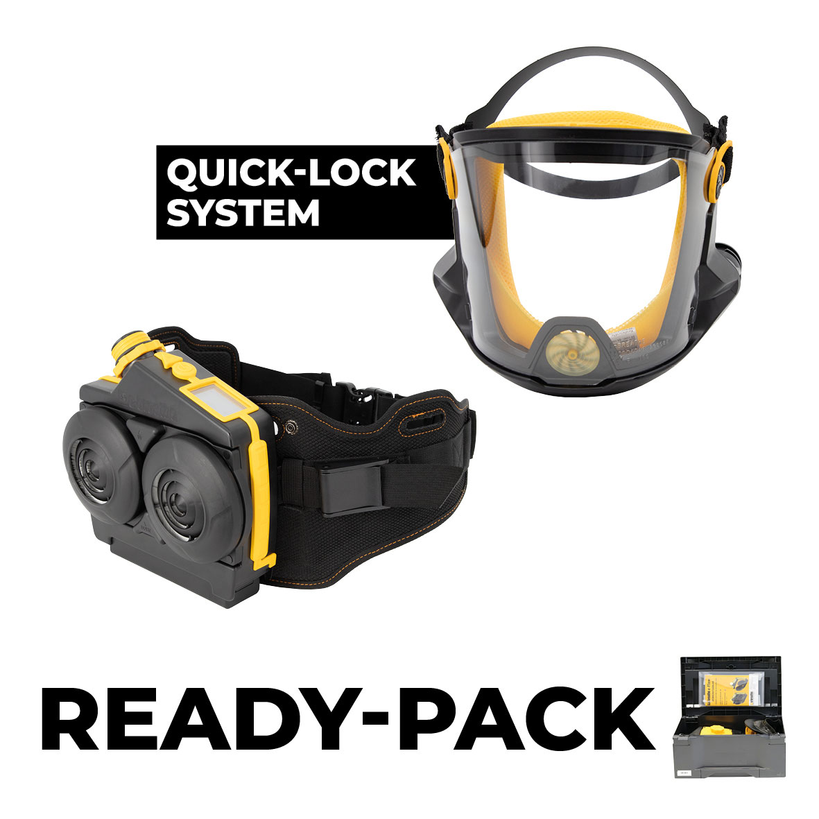 Ready-Pack e-breathe e-Flow PRO PAD-Box mit Multimask PRO² Klick Mesh 
