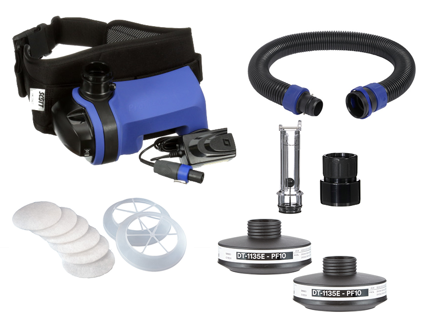 3M PM Proflow 160 l/min. (PF-619E+) Atemschutzgebläse - Starter-Pack (ohne Kopfteil)