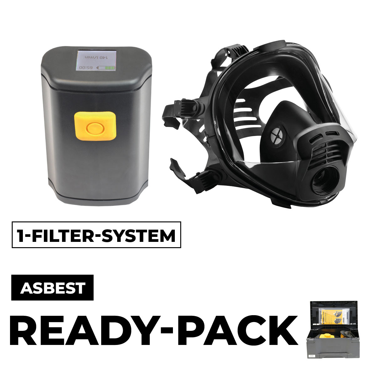 Ready-Pack e-breathe Smartblower ASBEST / PM Vollmaske Panarea Pro + Koffer